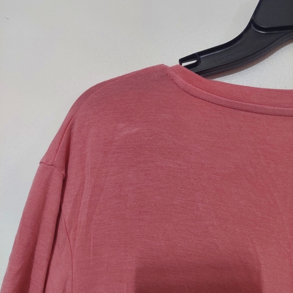 American Eagle Outfitters Women's Pink V-Neck Top Soft & Sexy Oversized - Picture 6 of 7